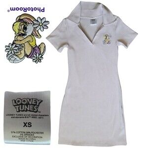 Looney Tunes Light Pink Lola Bunny Collared Dress - XS